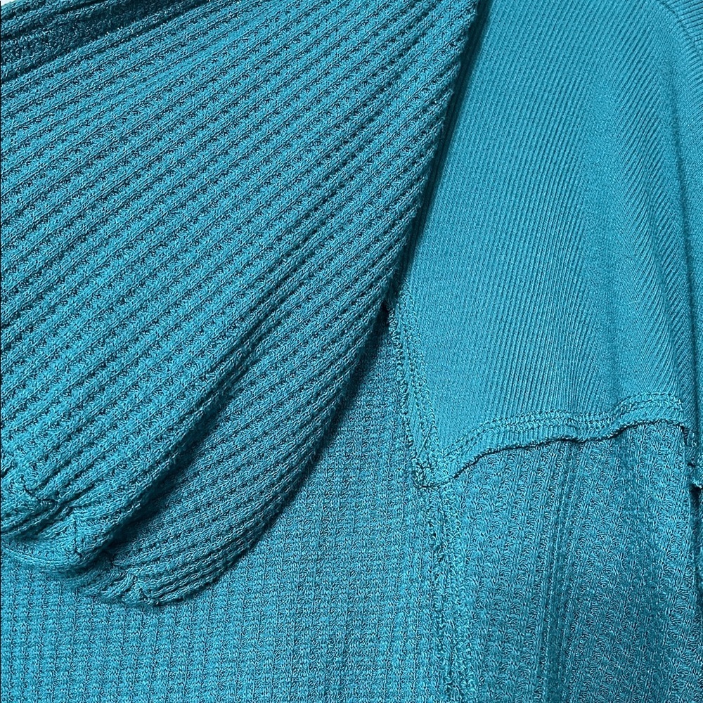 Altar'd State Deep Teal Hooded Sweatshirt - Picture 7 of 8